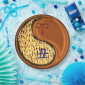 Assiettes En Carton Aries et bois d'ox (Fête)