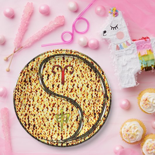 Assiettes En Carton Aries & Fire Monkey (Fête)