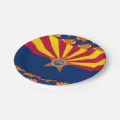 Assiettes En Carton Arizonan Flag & Seal, Flag of Arizona (Angle)