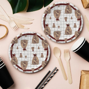 Assiettes En Carton Armadillo, diplômé du Texas College - Aggie Maro