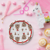 Assiettes En Carton Armadillo, diplômé du Texas rouge (Fête)