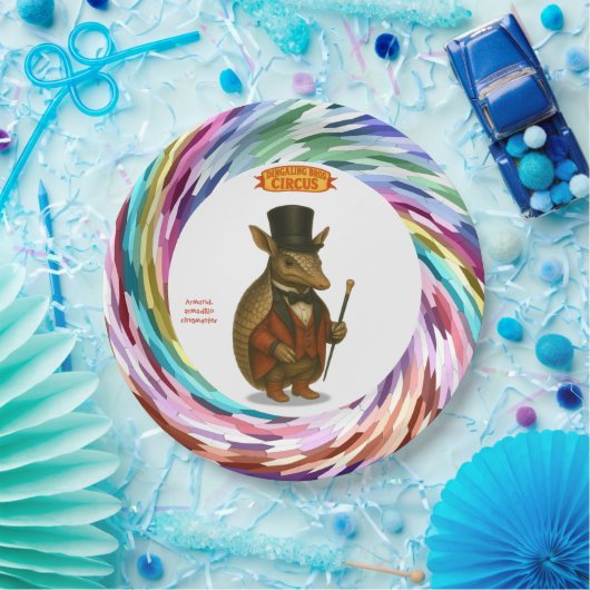 Assiettes En Carton Armand, armadillo ringmaster (Fête)