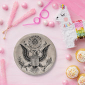 Assiettes En Carton Armoiries américaines à l'ancienne (Fête)