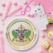 Assiettes En Carton Armoiries De Sainte-Lucie (Fête)