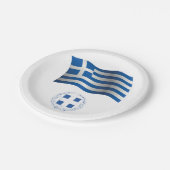 Assiettes En Carton Armoiries Du Drapeau De Grèce (Angle)