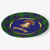 Assiettes En Carton Armstrong Tartan Noël personnalisé (Angle)