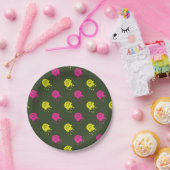 Assiettes En Carton Army Green - Painball rose et jaune (Fête)