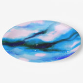 Assiettes En Carton Arrière - plan Abstrait de l'espace extra-atmosphé (Angle)