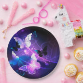 Assiettes En Carton Arrière - plan aux papillons de nuit (Fête)