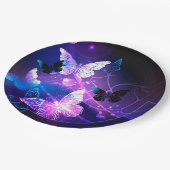 Assiettes En Carton Arrière - plan aux papillons de nuit (Angle)