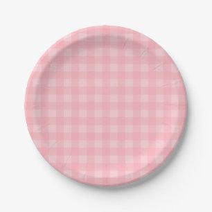 Assiettes En Carton Arrière - plan Checkered de motif de rétro guing