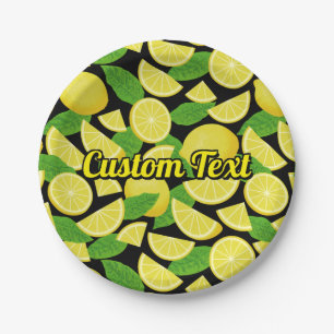 Assiettes En Carton Arrière - plan citron