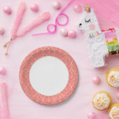 Assiettes En Carton arrière - plan damassé de style baroque (Fête)