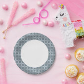 Assiettes En Carton arrière - plan de flux gris Abstrait (Fête)