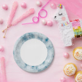 Assiettes En Carton Arrière - plan de texture bleu marbre (Fête)