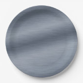 Assiettes En Carton Arrière - plan élégant en acier brossé Faux (Devant)