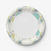 Assiettes En Carton arrière - plan floral (Devant)