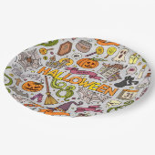 Assiettes En Carton Arrière - plan Motif Halloween (Angle)