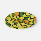 Assiettes En Carton Arrière - plan orange (Angle)