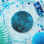 Assiettes En Carton Arrière - plan polygonal abstrait bleu (Fête)