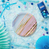 Assiettes En Carton Arrière - plan rose texturé (Fête)