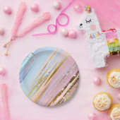 Assiettes En Carton Arrière - plan rose texturé (Fête)