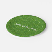 Assiettes En Carton Arrière - plan Shamrock irlandais vert (Angle)