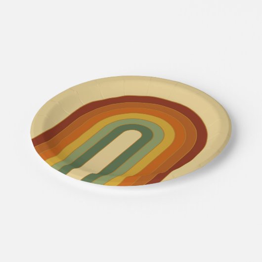 Assiettes En Carton Arrondi arc-en-ciel Super à couche molle (Angle)