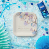 Assiettes En Carton Arrose de mariage iris aquarelle (Fête)