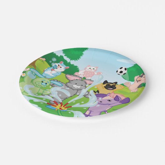 Assiettes En Carton Arroseuse de sensation d'été (Angle)