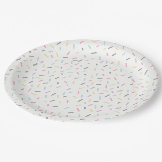 Assiettes En Carton Arrosez les plats de partie (blancs) (Angle)