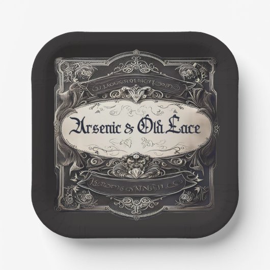 Assiettes En Carton Arsenic & Old Lace Victorian (Recto)