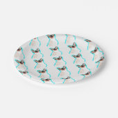 Assiettes En Carton Art d'aquarelle de chat de Siamese (Angle)