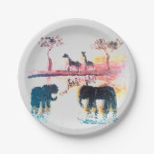 Assiettes En Carton Art de la faune Couset africain (Devant)