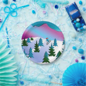 Assiettes En Carton Art de pente de ski des plaques à papier (Fête)