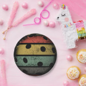 Assiettes En Carton Art de Pickleball affligé rétro par style (Fête)