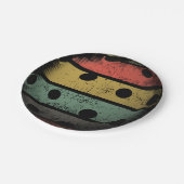 Assiettes En Carton Art de Pickleball affligé rétro par style (Angle)