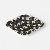 Assiettes En Carton Art Deco Black and Gold Geometric luxury (Angulaire)