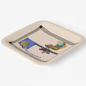 Assiettes En Carton Art Déco Cuisine Bistro Personnalisé (Angulaire)