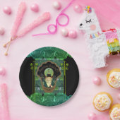 Assiettes En Carton Art déco masqué turban femme parfum français (Fête)