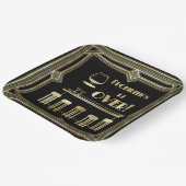 Assiettes En Carton Art Déco Retro Nouvel An interdit Bar (Angulaire)