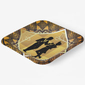 Assiettes En Carton Art Déco Roaring 20's Couple New Year's Eve Party (Angulaire)