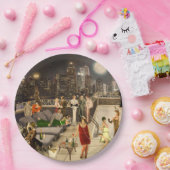 Assiettes En Carton Art Déco Skyline (Fête)