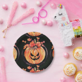 Assiettes En Carton Art d'Halloween citrouille (Fête)