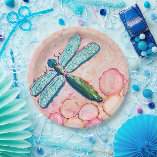 Assiettes En Carton Art Dragonfly (Fête)