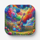 Assiettes En Carton Art guitare (Recto)