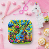 Assiettes En Carton Art guitare (Fête)