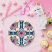 Assiettes En Carton Art Islamique sans couture coloré (Fête)