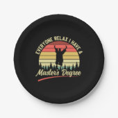 Assiettes En Carton Art | J'Ai Un Master (Devant)