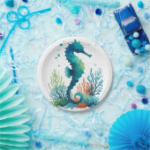 Assiettes En Carton art marin/de plage/côtier hippique (Fête)